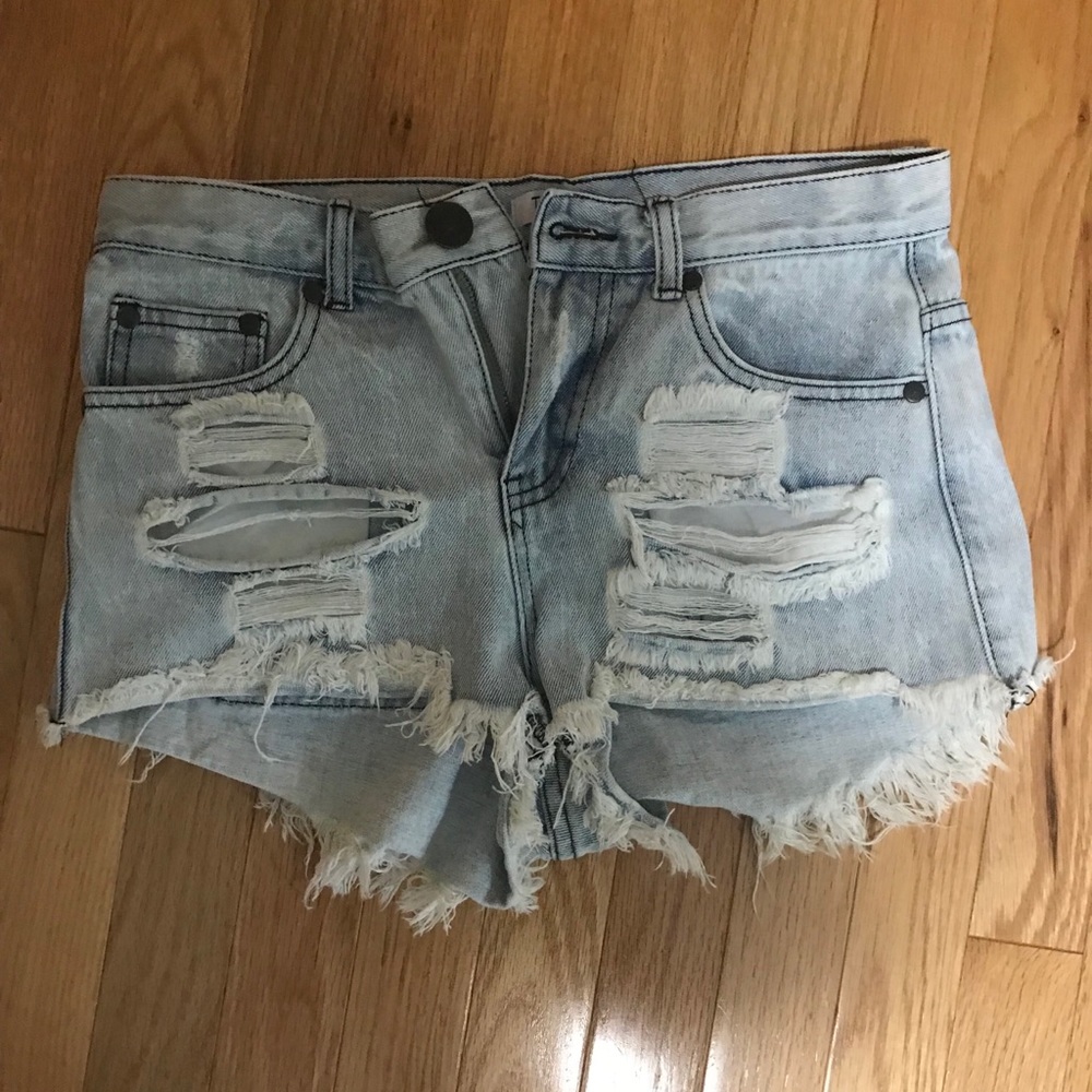 Tobi High Waisted Jean Shorts size 25